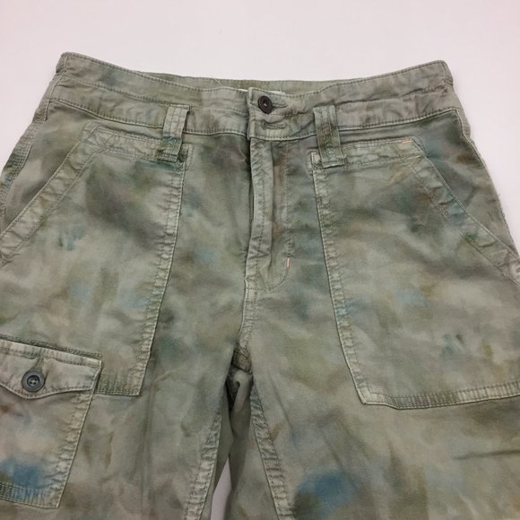 ANTHROPOLOGIE Green Multi-Color Tie Dye The Wanderer Linen Blend Pants - Picture 5 of 12